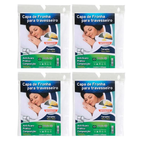 Kit 4 Protetores de Travesseiro 50x70cm Impermeavel Pratic Life 5053416 Kit 4 Protetores de Travesseiro 50x70cm Impermeavel Pratic Life 5053416